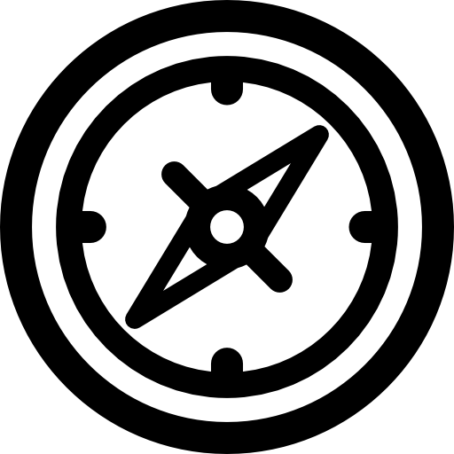 kompas Curved Lineal ikona