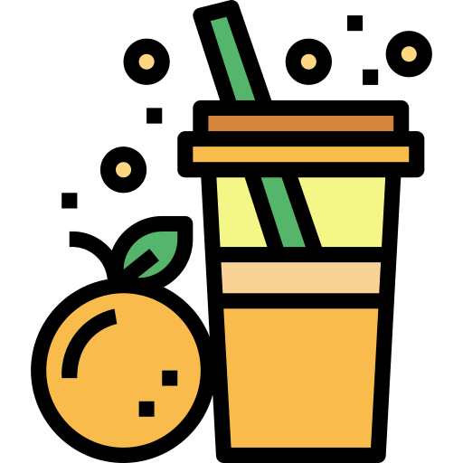 sok pomarańczowy Smalllikeart Lineal Color ikona