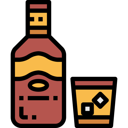 whiskey Smalllikeart Lineal Color icon