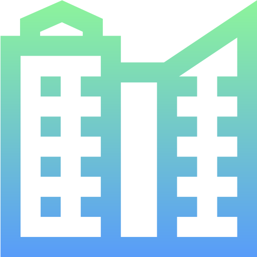 Skyscraper Super Basic Straight Gradient icon