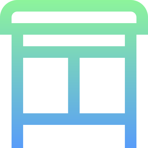 Bus stop Super Basic Straight Gradient icon