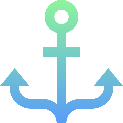 Anchor Super Basic Straight Gradient icon
