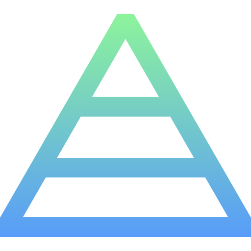 wykres piramidy Super Basic Straight Gradient ikona