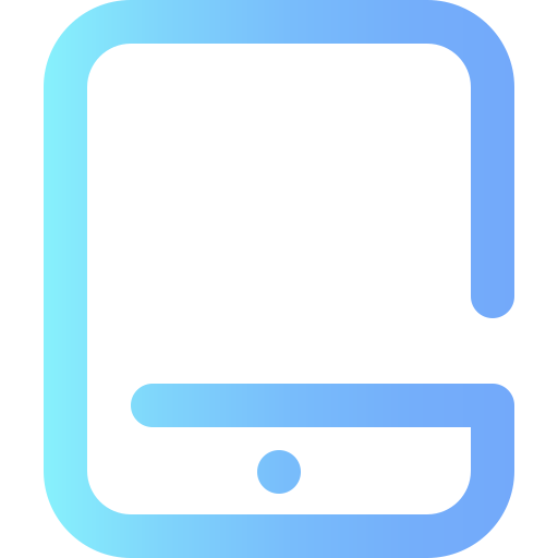 Tablet Super Basic Omission Gradient icon
