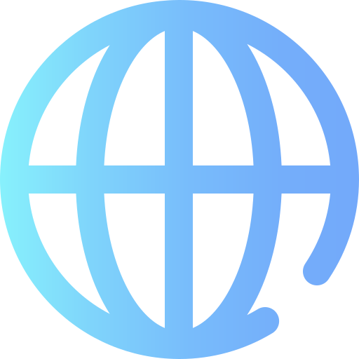weltweit Super Basic Omission Gradient icon