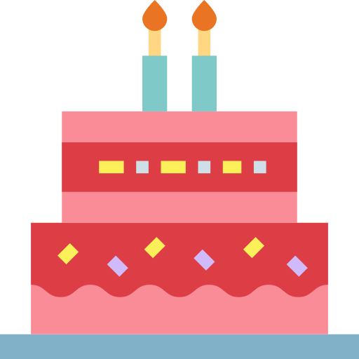 gâteau d'anniversaire Smalllikeart Flat Icône