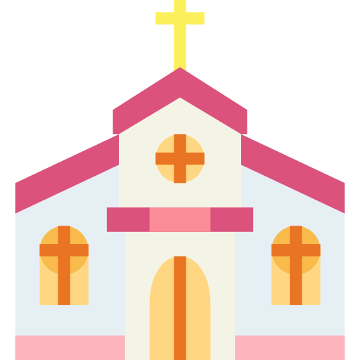 교회에 Smalllikeart Flat icon