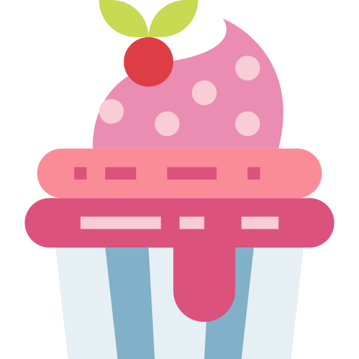 cupcake Smalllikeart Flat icon