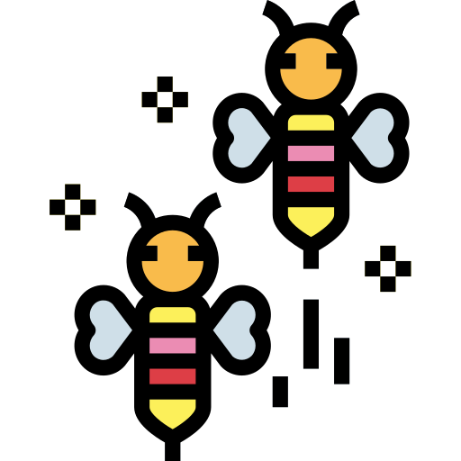 蜂 Smalllikeart Lineal Color icon