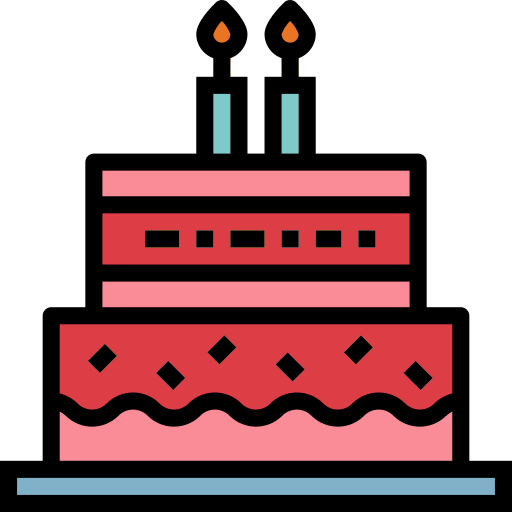 Торт на день рождения Smalllikeart Lineal Color иконка