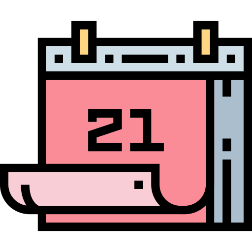 Calendario Smalllikeart Lineal Color icono