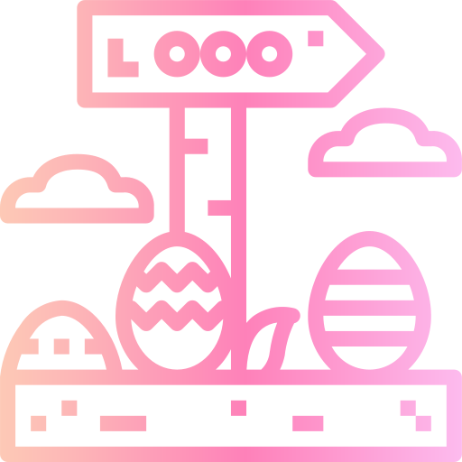 El huevo de Pascua Smalllikeart Gradient icono