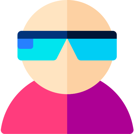 Gafas de realidad virtual Basic Rounded Flat icono