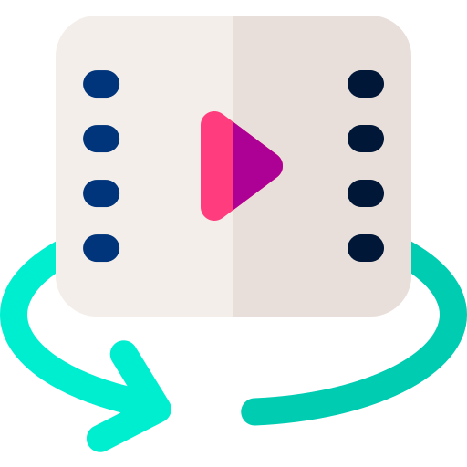 360 video Basic Rounded Flat icon