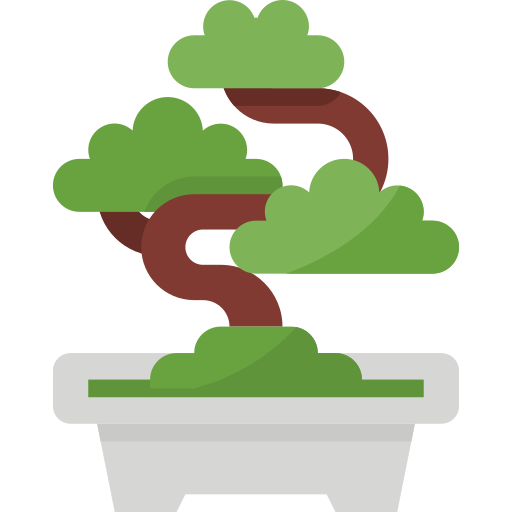 bonsai Aphiradee (monkik) Flat ikona