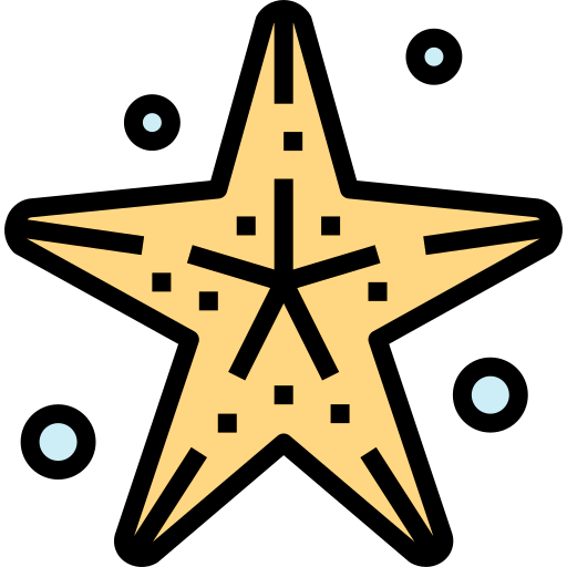 Estrelas do mar Smalllikeart Lineal Color Ícone