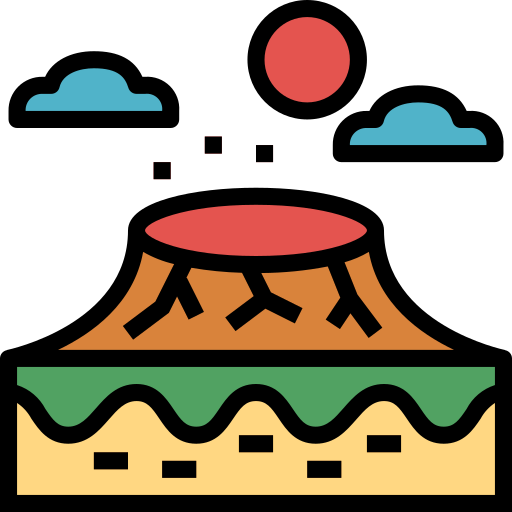 火山 Smalllikeart Lineal Color icon