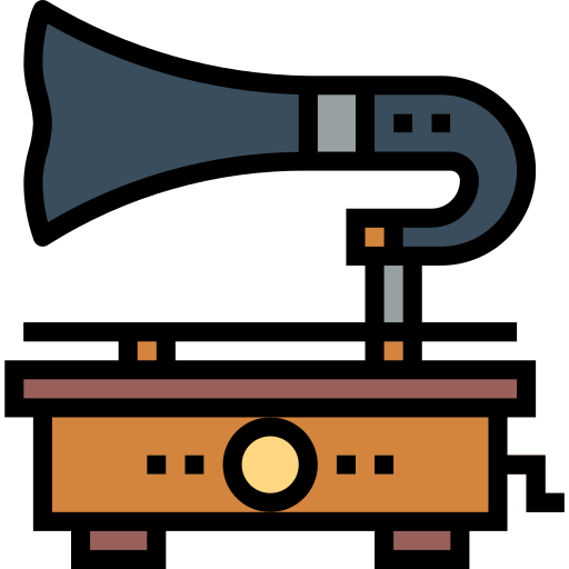 grammofono Smalllikeart Lineal Color icona