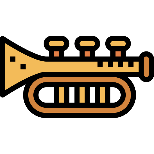 Trompeta Smalllikeart Lineal Color icono