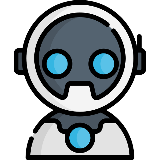 Robot Kawaii Lineal color icono