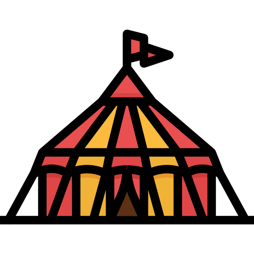 Tienda de circo Aphiradee (monkik) Lineal Color icono