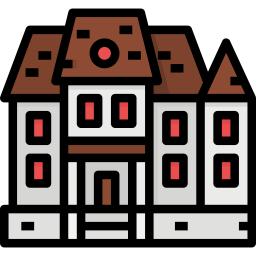 Дом с привидениями Aphiradee (monkik) Lineal Color иконка
