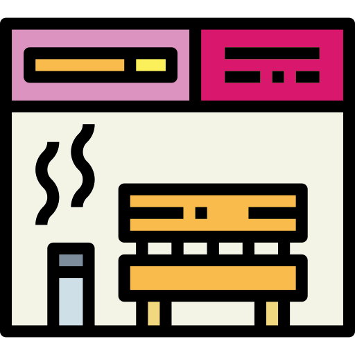 Salón de fumar Smalllikeart Lineal Color icono