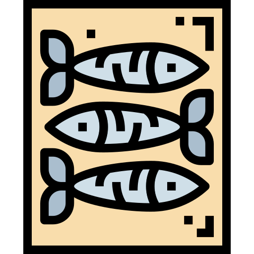 sardina Smalllikeart Lineal Color icona