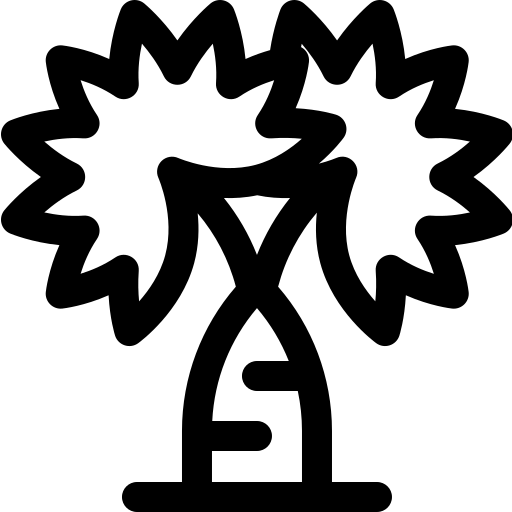 palmier Basic Rounded Lineal Icône