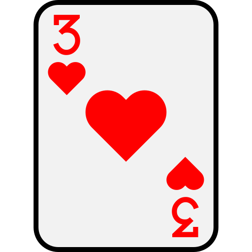Three of hearts Generic color lineal-color icon