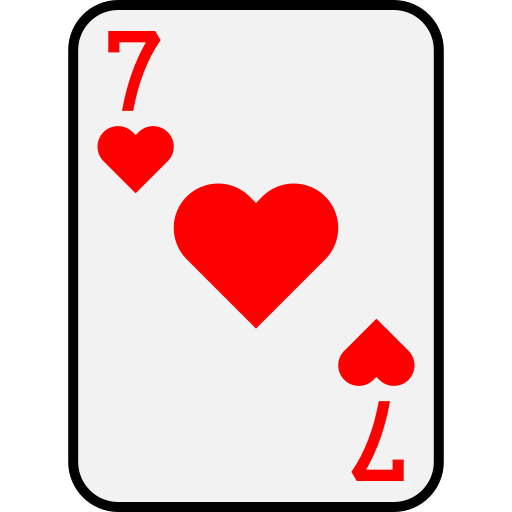 Seven of hearts Generic color lineal-color icon