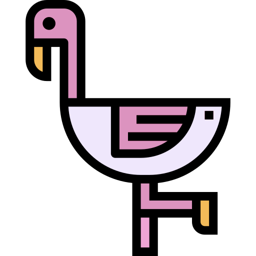 Flamingo Smalllikeart Lineal Color Ícone