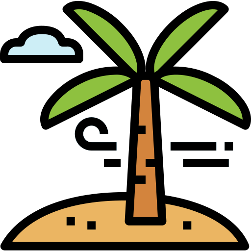 Palm tree Smalllikeart Lineal Color icon