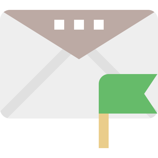e-mail Pixelmeetup Flat ikona