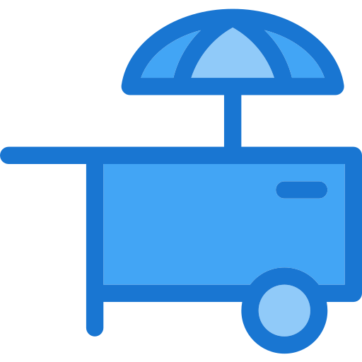 Food cart Deemak Daksina Blue icon