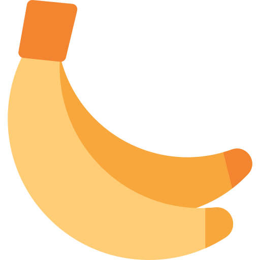 Banana Basic Rounded Flat icono