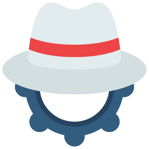 witte hoed Juicy Fish Flat icoon