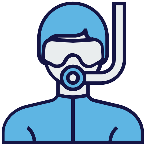 Underwater diver Generic color lineal-color icon