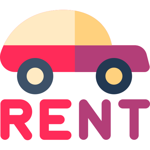 Car rent Basic Rounded Flat icon