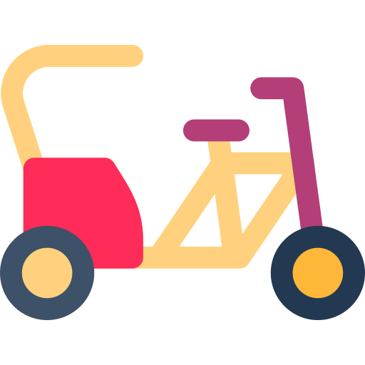 Pedicab Basic Rounded Flat icon
