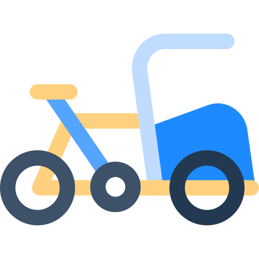 Pedicab Basic Rounded Flat icon