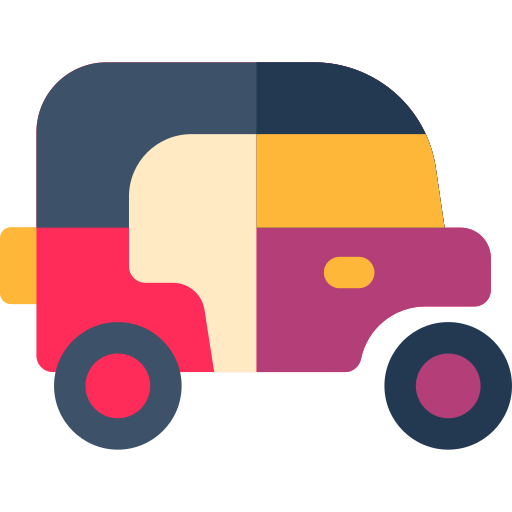 tuktuk Basic Rounded Flat icoon
