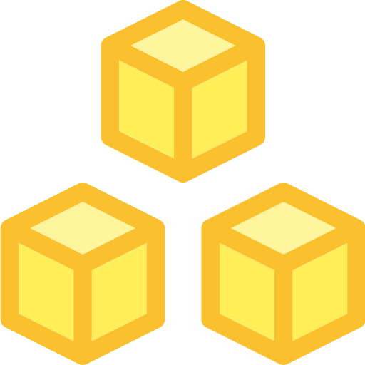 Blockchain Deemak Daksina Yellow icon
