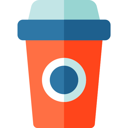 Taza para café Basic Rounded Flat icono