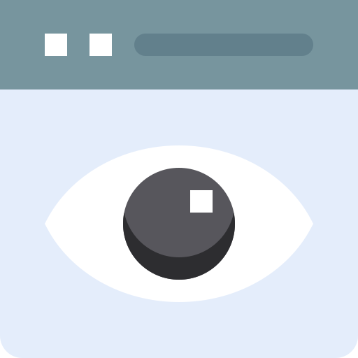 oog Pixelmeetup Flat icoon