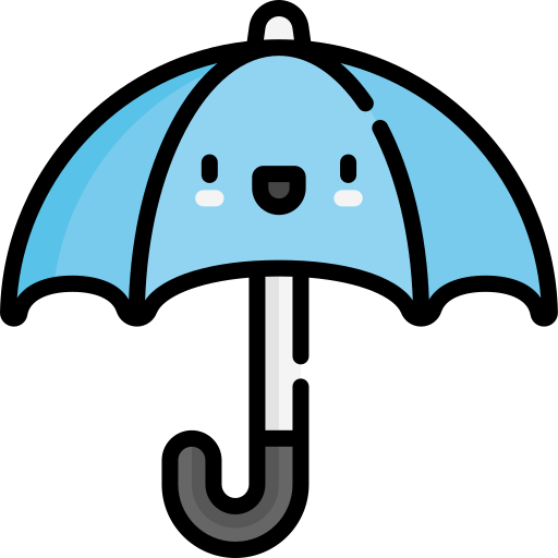 Umbrella Kawaii Lineal color icon