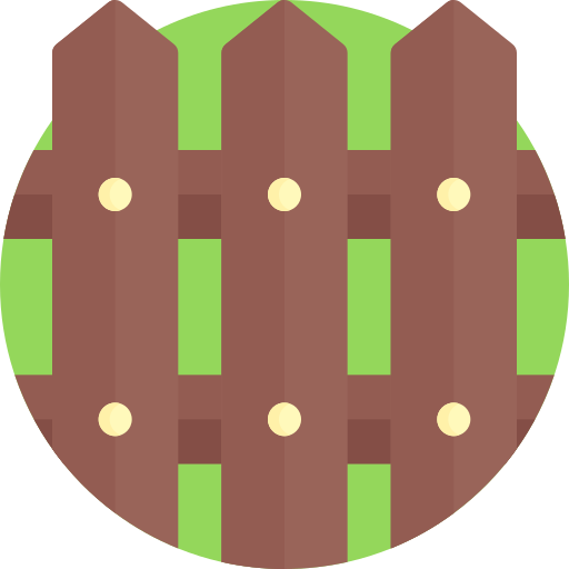 Fence Detailed Flat Circular Flat icon