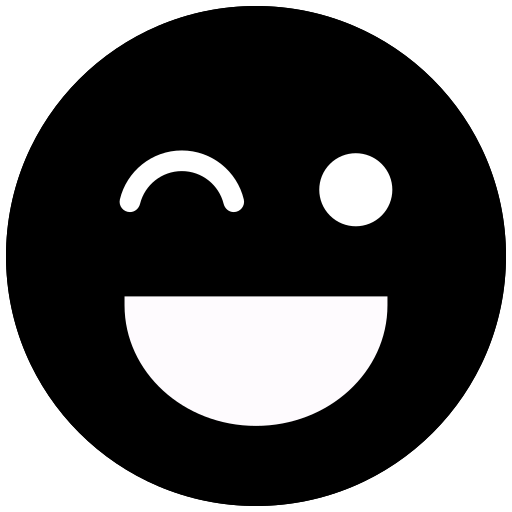 Grinning Generic black fill icon