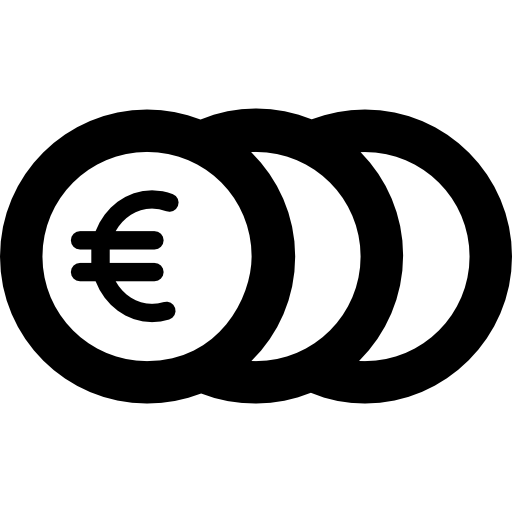 Euro Vector Market Bold Rounded icon