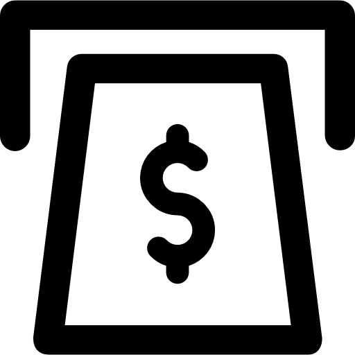 geld machine Vector Market Bold Rounded icoon